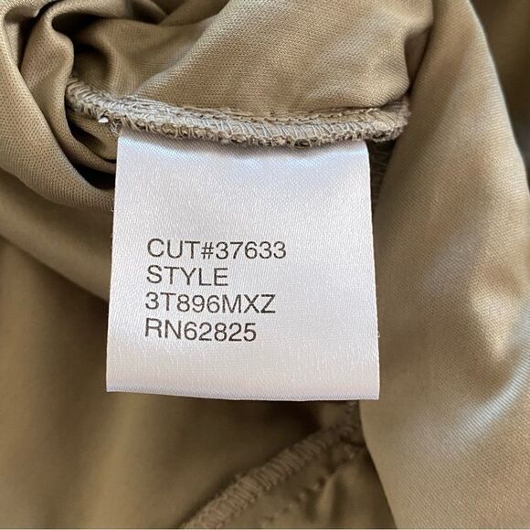 Tadashi Shoji Lace Gold Sequin Overlay Taupe Smoked Pearl Cocktail Dress Sz 2 - Picture 14 of 16